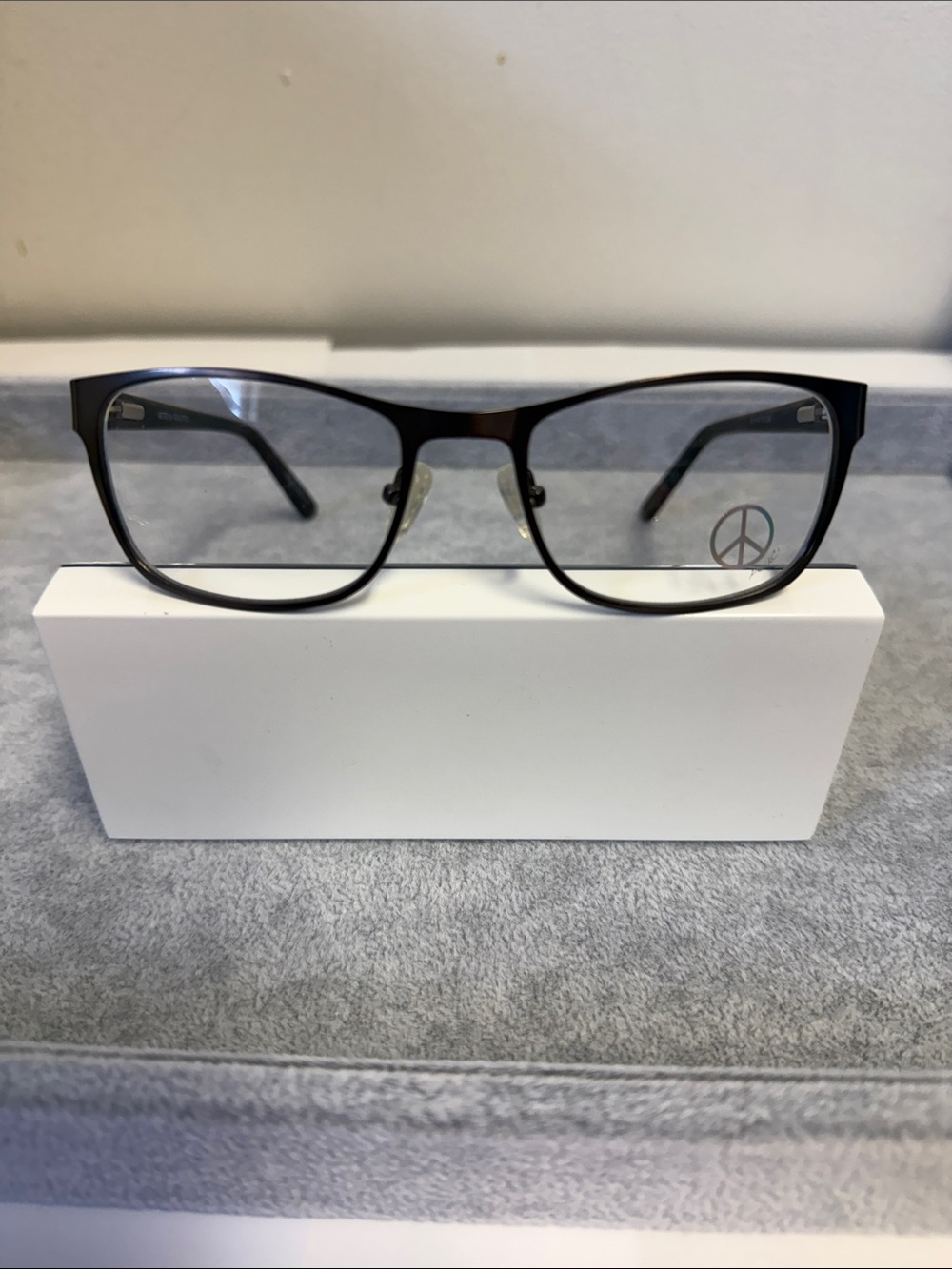 Ideal Optics Metro Sleek Black and Gunmetal Semi-Rim Eye Glasses Eyesize 50